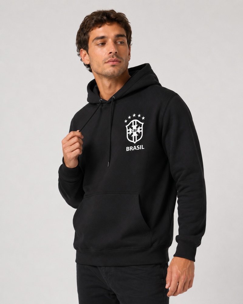 Blusa Moletom Canguru Brasil Seleção Brasileira Cbf Promoção