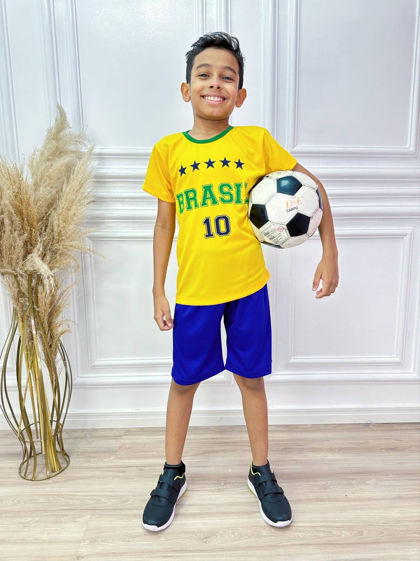 Conjunto Meninos Seleção Brasileira Amarelo e Azul